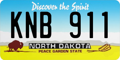 ND license plate KNB911
