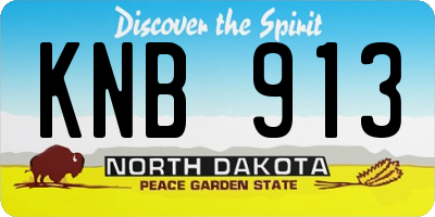 ND license plate KNB913