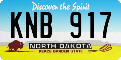 ND license plate KNB917