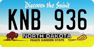 ND license plate KNB936