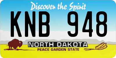 ND license plate KNB948