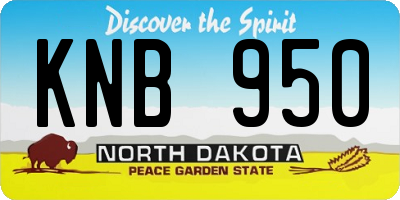 ND license plate KNB950