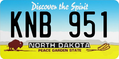 ND license plate KNB951