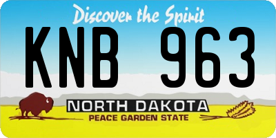 ND license plate KNB963