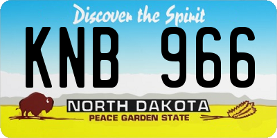 ND license plate KNB966