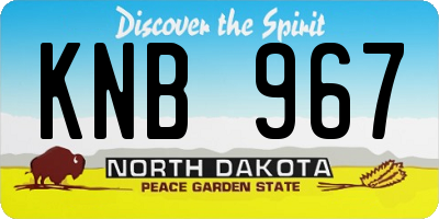 ND license plate KNB967