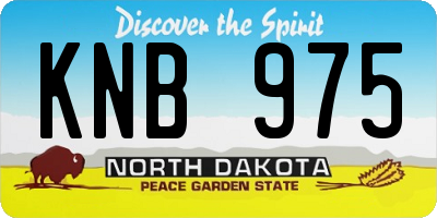ND license plate KNB975