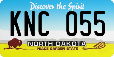 ND license plate KNC055