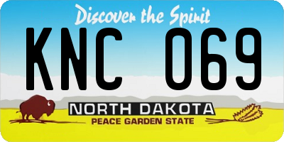 ND license plate KNC069