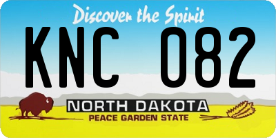 ND license plate KNC082