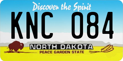 ND license plate KNC084