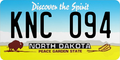 ND license plate KNC094