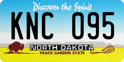 ND license plate KNC095