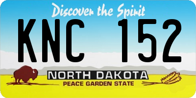 ND license plate KNC152