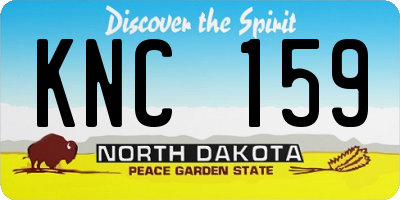 ND license plate KNC159