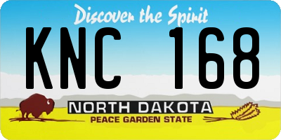 ND license plate KNC168