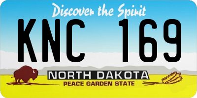 ND license plate KNC169