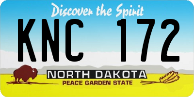 ND license plate KNC172