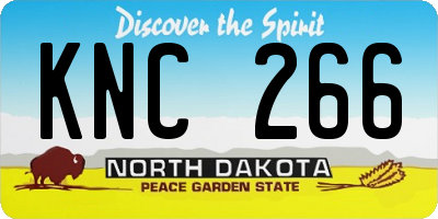 ND license plate KNC266