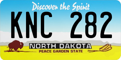 ND license plate KNC282