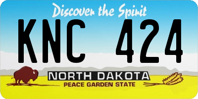 ND license plate KNC424