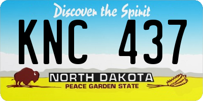 ND license plate KNC437