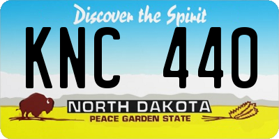 ND license plate KNC440