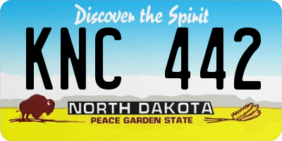 ND license plate KNC442