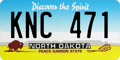 ND license plate KNC471