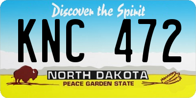 ND license plate KNC472
