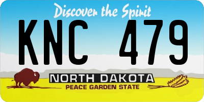 ND license plate KNC479