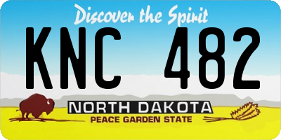 ND license plate KNC482