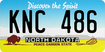 ND license plate KNC486