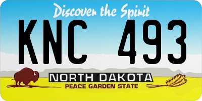 ND license plate KNC493