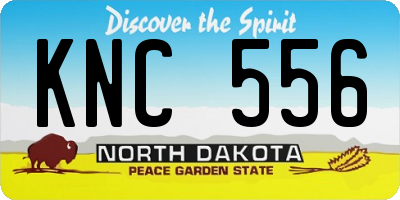 ND license plate KNC556