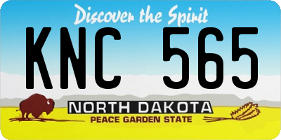 ND license plate KNC565