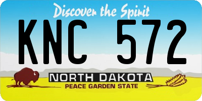 ND license plate KNC572