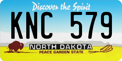 ND license plate KNC579