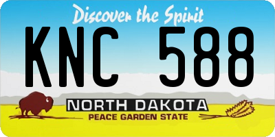 ND license plate KNC588