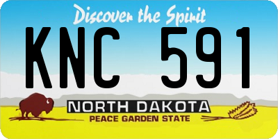 ND license plate KNC591