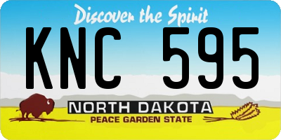 ND license plate KNC595