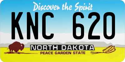 ND license plate KNC620