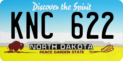 ND license plate KNC622