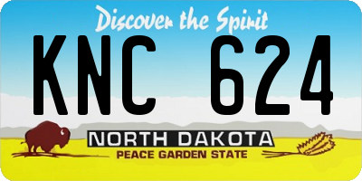 ND license plate KNC624