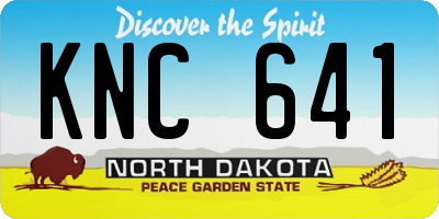 ND license plate KNC641
