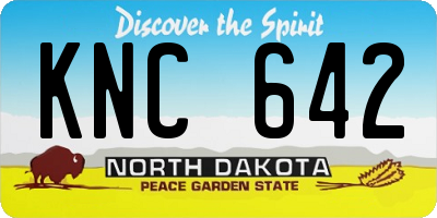 ND license plate KNC642