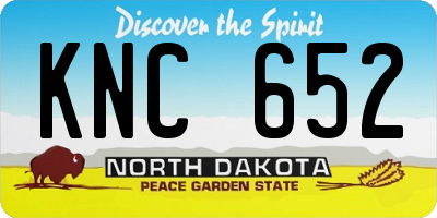 ND license plate KNC652