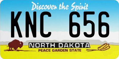 ND license plate KNC656