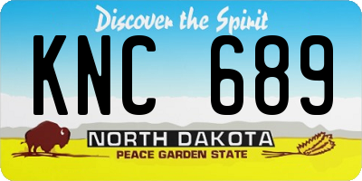 ND license plate KNC689