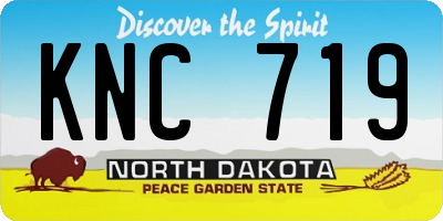 ND license plate KNC719